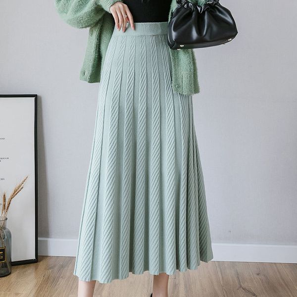 skirts fashion knitted umbrella women autumn winter elegant solid color a-line pleated core yarn slim sweater usaf, Black
skirts fashion knitted umbrella women autumn winter elegant solid color a-line pleated core yarn slim sweater usaf, Black