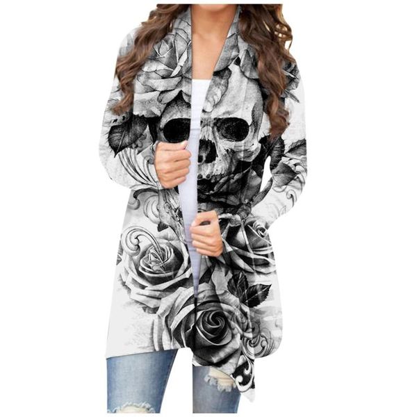 women's knits & tees cardigan women halloween skull print autumn winter casual open stitch ladies elegant sweater coat blouse clothes, White
women's knits & tees cardigan women halloween skull print autumn winter casual open stitch ladies elegant sweater coat blouse clothes, White