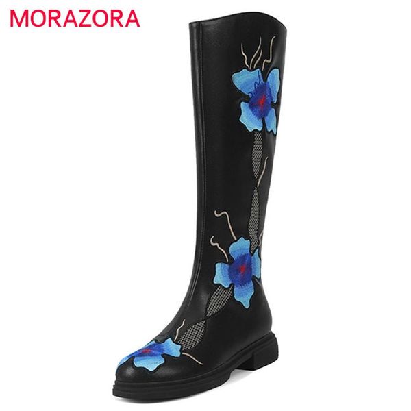 boots morazora 2022 ethnic style genuine leather women low heels casual shoes embroidered autumn winter knee high female, Black
boots morazora 2022 ethnic style genuine leather women low heels casual shoes embroidered autumn winter knee high female, Black