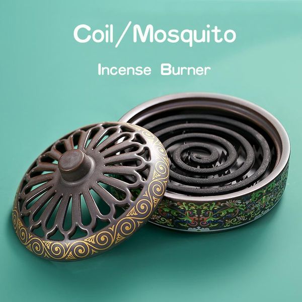 household indoor incense burner sandalwood mosquito enamel large fragrance lamps