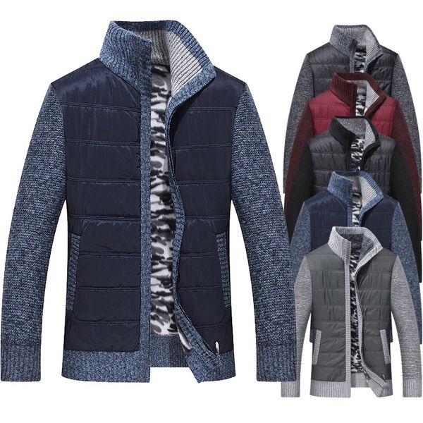 2021 autumn winter men's fleece stand-up sweater coat thickened cardigan warm knit, White;black
2021 autumn winter men's fleece stand-up sweater coat thickened cardigan warm knit, White;black