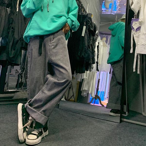men's jeans 2021 spring autumn men high waist straight loose retro streetwear hip-hop simple all-match fashion casual wide leg, Blue
men's jeans 2021 spring autumn men high waist straight loose retro streetwear hip-hop simple all-match fashion casual wide leg, Blue