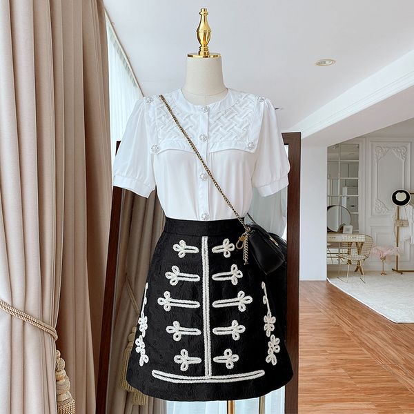 new pleated woven design tall-matchfor women 2021 summer new fashion blouse puff sleeve single-breasted blusas chiffon shirt, White
new pleated woven design tall-matchfor women 2021 summer new fashion blouse puff sleeve single-breasted blusas chiffon shirt, White