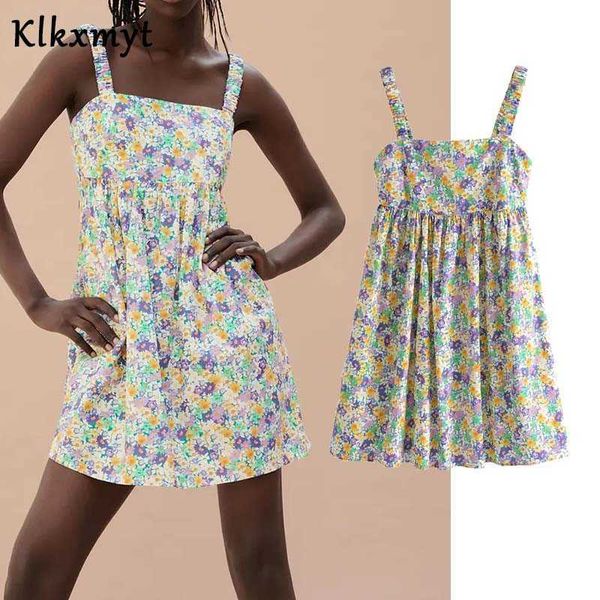 klkxmyt za dress women summer fashion floral print mini vintage backless bow sling female es vestidos 210527, Black;gray
klkxmyt za dress women summer fashion floral print mini vintage backless bow sling female es vestidos 210527, Black;gray