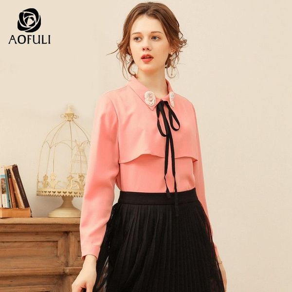 women's blouses & shirts aofuli ~ xxxl 4xl 5xl women plus size pink shirt spring autumn elegant lady blouse beadings bow tie long slee, White
women's blouses & shirts aofuli ~ xxxl 4xl 5xl women plus size pink shirt spring autumn elegant lady blouse beadings bow tie long slee, White