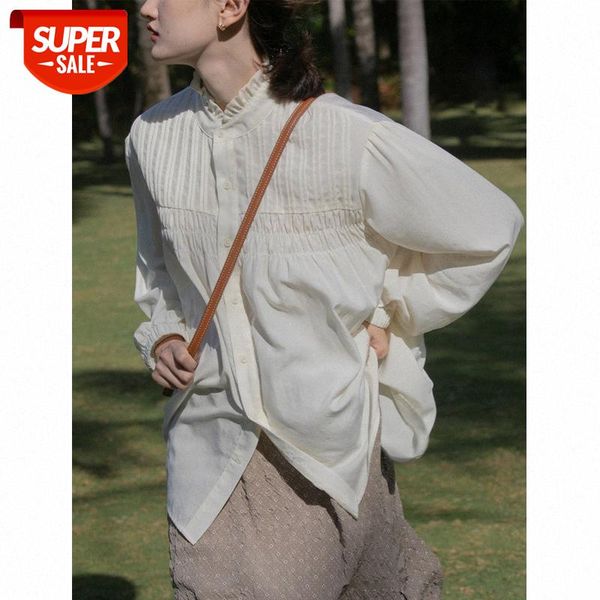 lace small stand-up collar shirt women's temperament accordion pleats design sense blouse trendy one consignment sale #ju37, White
lace small stand-up collar shirt women's temperament accordion pleats design sense blouse trendy one consignment sale #ju37, White