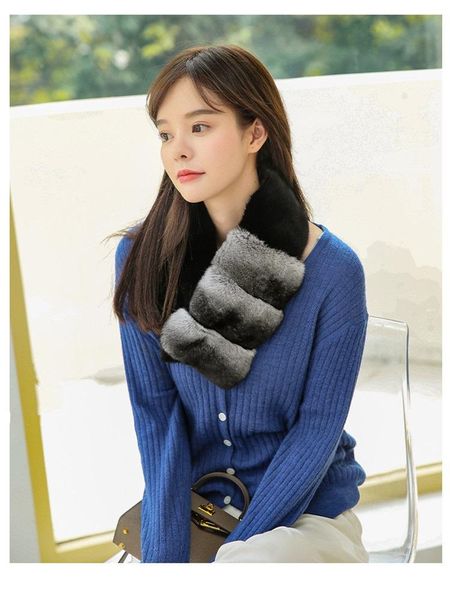 scarves custom made design real patchwork genuine chinchilla women scarf collar drop, Blue;gray
scarves custom made design real patchwork genuine chinchilla women scarf collar drop, Blue;gray