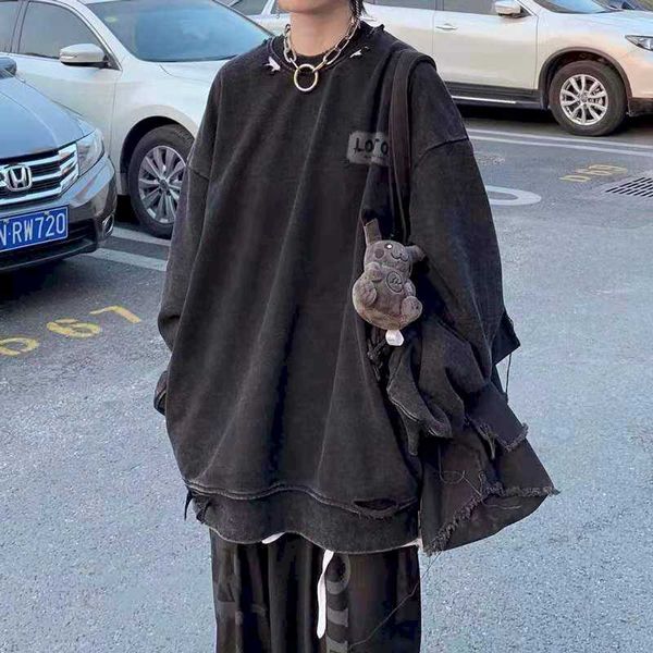 oversized women's sweatshirt men o-neck long sleeve loose pullover man and women harajuku goth punk clothes grunge 210930, Black
oversized women's sweatshirt men o-neck long sleeve loose pullover man and women harajuku goth punk clothes grunge 210930, Black