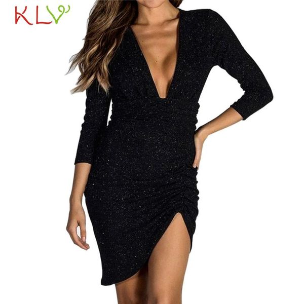 party dress women shiny v neck mini black blue evening wedding elegant long sleeve casual club dresses vestidos 19nov, Black;gray
party dress women shiny v neck mini black blue evening wedding elegant long sleeve casual club dresses vestidos 19nov, Black;gray