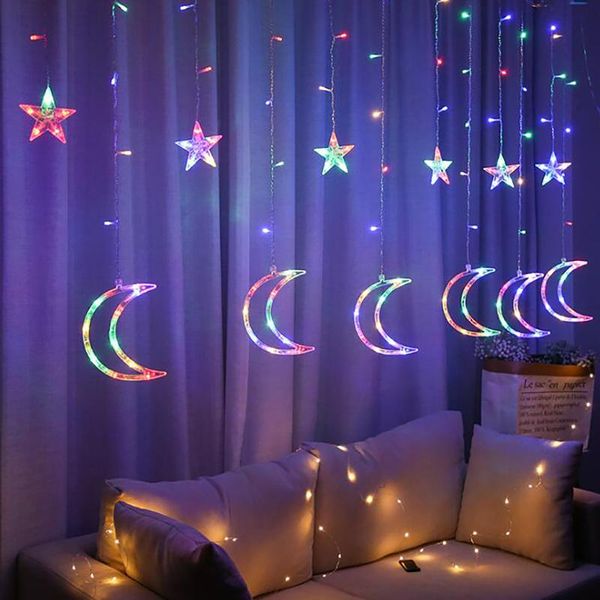 strings 2021 ramadan star led bulb string light decoration curtain wedding neon eid mubarak decor wall surprise party 
strings 2021 ramadan star led bulb string light decoration curtain wedding neon eid mubarak decor wall surprise party