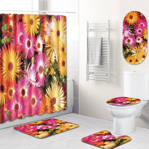 bath mats flower pattern bathroom shower curtain mat non-slip absorbent carpet five-piece set rug luxury
bath mats flower pattern bathroom shower curtain mat non-slip absorbent carpet five-piece set rug luxury