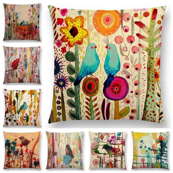 cushion/decorative pillow love watercolor little bird cute colorful flowers clusters happy life floral woods cushion cover sofa throw case
cushion/decorative pillow love watercolor little bird cute colorful flowers clusters happy life floral woods cushion cover sofa throw case