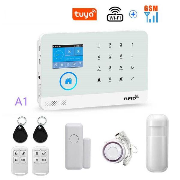 wifi gsm home security alarm system with wireless motion sensor detector burglar anti theft tuya app supports alexa & google
wifi gsm home security alarm system with wireless motion sensor detector burglar anti theft tuya app supports alexa & google