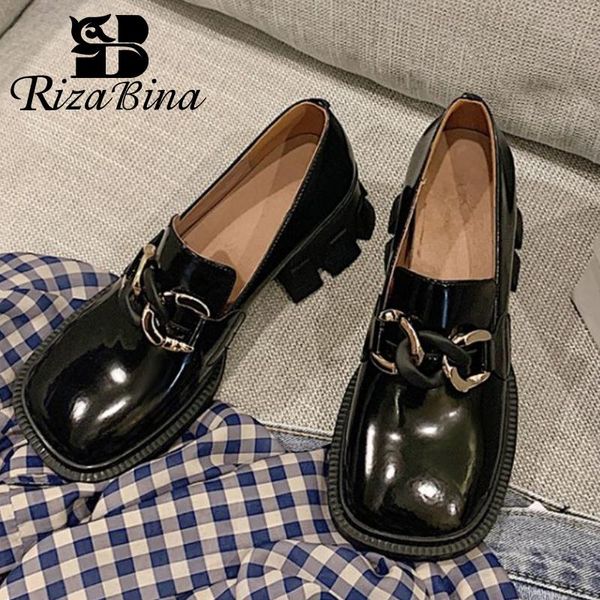 rizabina women pumps real leather new style fashion platform high heel shoes woman square toe office lady footwear size 34-39, Black
rizabina women pumps real leather new style fashion platform high heel shoes woman square toe office lady footwear size 34-39, Black