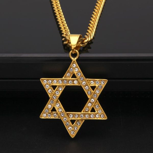 pendant necklaces european and american men's personality hip-hop six-pointed star nightclub bar street dance high-quality jewelry, Silver
pendant necklaces european and american men's personality hip-hop six-pointed star nightclub bar street dance high-quality jewelry, Silver
