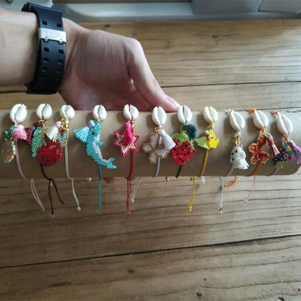 fashion shell bracelets animal fruit charm delica beads friendship women jewelry colorful handmade gift, Golden;silver
fashion shell bracelets animal fruit charm delica beads friendship women jewelry colorful handmade gift, Golden;silver