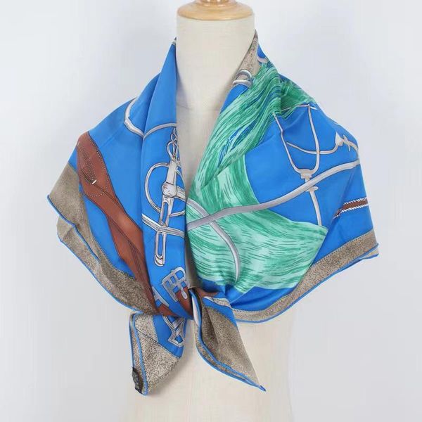 scarves 35" large square 100% silk scarf wraps women's fashion print shawl cape foulard, Blue;gray
scarves 35" large square 100% silk scarf wraps women's fashion print shawl cape foulard, Blue;gray
