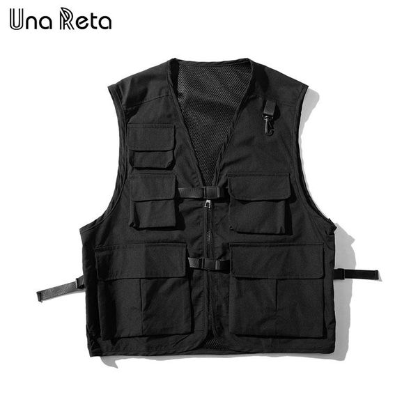 men's vests una reta mens tooling vest men streetwear cargo hip hop buckle design sleeveless jacket outdoors tactical coat man, Black;white
men's vests una reta mens tooling vest men streetwear cargo hip hop buckle design sleeveless jacket outdoors tactical coat man, Black;white