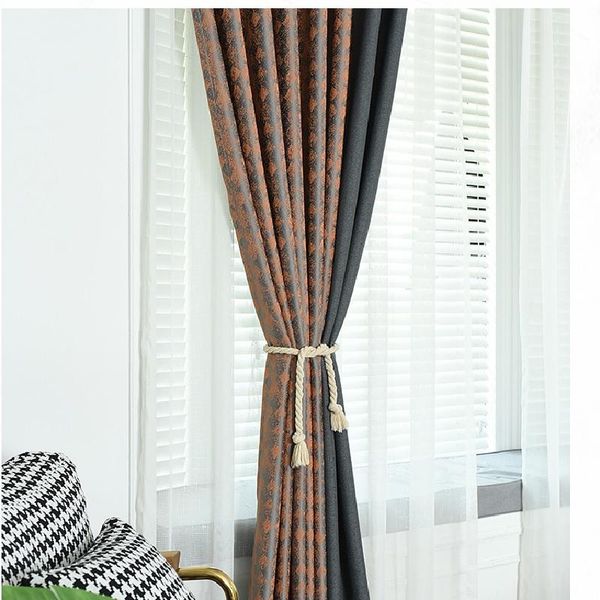 custom nordic polyester cotton coffee jacquard curtains light luxury blackout for bedroom living room splicing tulle curtain & drapes
custom nordic polyester cotton coffee jacquard curtains light luxury blackout for bedroom living room splicing tulle curtain & drapes