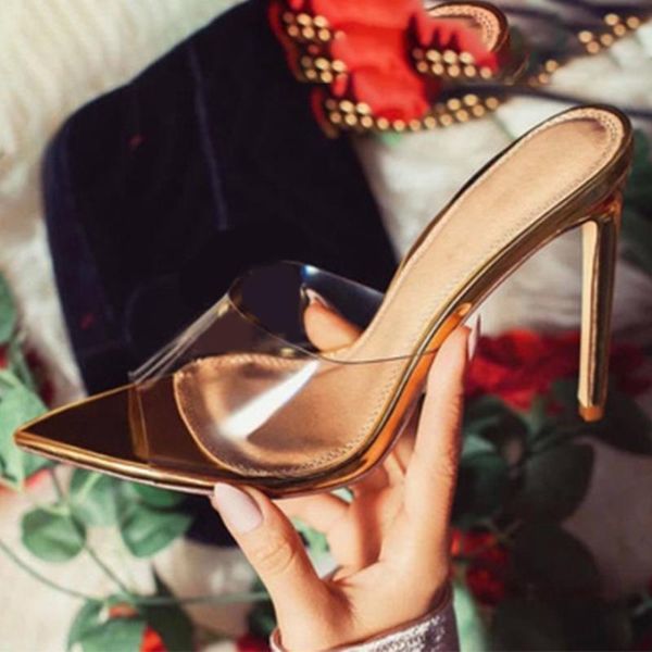woman transparent slippers women's thin high heels ladies pointed toe pumps women fashion slides female footwear, Black
woman transparent slippers women's thin high heels ladies pointed toe pumps women fashion slides female footwear, Black