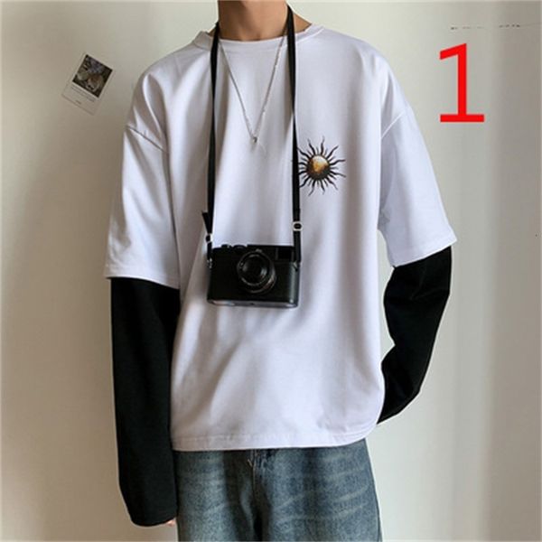 t shirts autumn men's long sleeve t-shirt round neck bottoming shirt thin, White;black
t shirts autumn men's long sleeve t-shirt round neck bottoming shirt thin, White;black