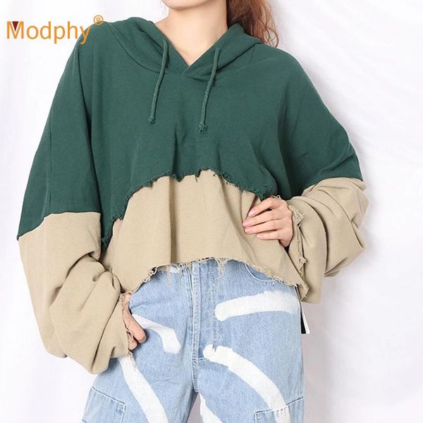 women's hoodies & sweatshirts 2021 autumn fashion long-sleeved pullover hooded stitching contrast sanding asymmetric short hoodie women, Black
women's hoodies & sweatshirts 2021 autumn fashion long-sleeved pullover hooded stitching contrast sanding asymmetric short hoodie women, Black