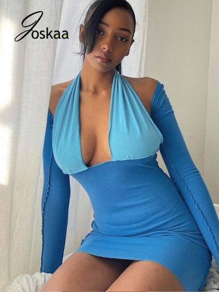 casual dresses joskaa patchwork halter neck low cut long sleeve bodycon dress women hollow out mini autumn 2021 party clubwear, Black;gray
casual dresses joskaa patchwork halter neck low cut long sleeve bodycon dress women hollow out mini autumn 2021 party clubwear, Black;gray