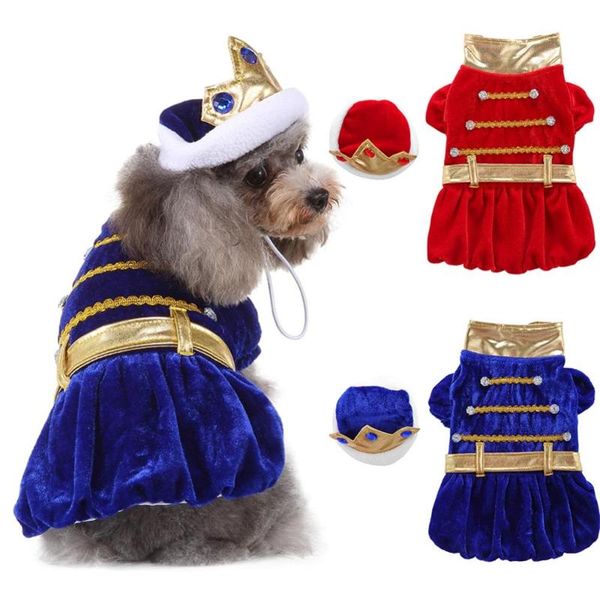 dog apparel pet halloween cosplay costume funny princes outfits set 2-legged coat and hat for dogs, red / blue various sizes available
dog apparel pet halloween cosplay costume funny princes outfits set 2-legged coat and hat for dogs, red / blue various sizes available