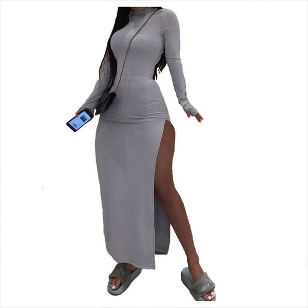 thumb hole cute party night women dresses long sleeve side split clothes ribbed knitted suits khaki maxi vestidos, Black;gray
thumb hole cute party night women dresses long sleeve side split clothes ribbed knitted suits khaki maxi vestidos, Black;gray