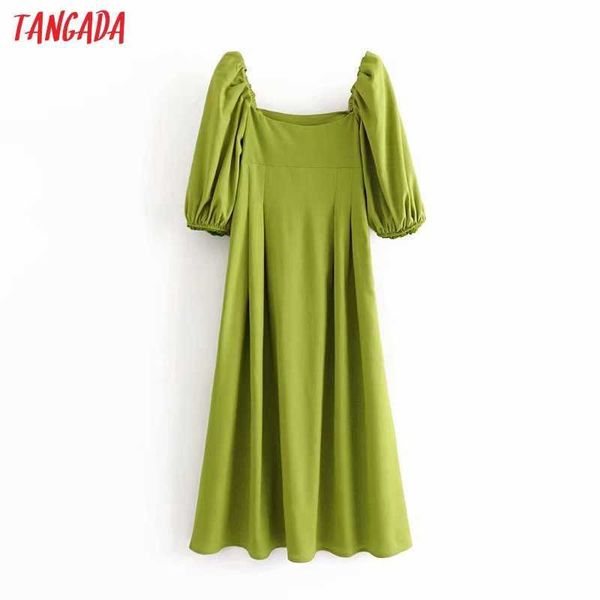 tangada summer women green print french style long dress square collar puff short sleeve ladies sundress 3h335 210609, Black;gray
tangada summer women green print french style long dress square collar puff short sleeve ladies sundress 3h335 210609, Black;gray