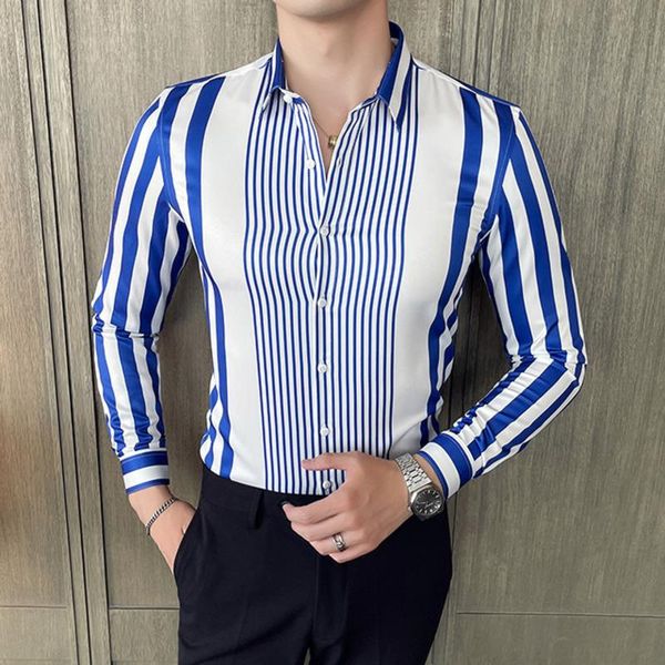 men's casual shirts fashion korean striped shirt business slim fit long sleeve chemise homme 4xl 2021 men camisa hombre social, White;black
men's casual shirts fashion korean striped shirt business slim fit long sleeve chemise homme 4xl 2021 men camisa hombre social, White;black