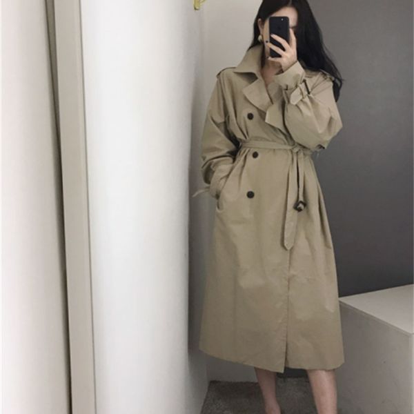 women's trench coats loose oversize lapel elegant female lasso-up autumn fashion double breasted classic trench coat khaki women's, Tan;black
women's trench coats loose oversize lapel elegant female lasso-up autumn fashion double breasted classic trench coat khaki women's, Tan;black