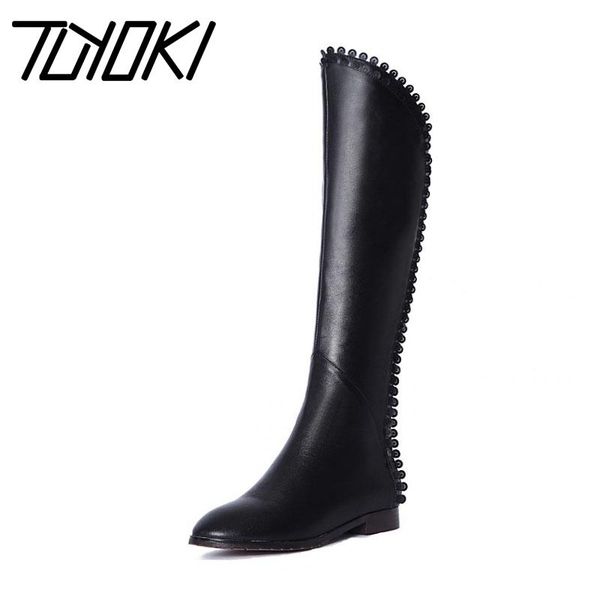 boots tuyoki women knee high fashion zipper winter warm flats shoes with fur daily long footwear size 33-40, Black
boots tuyoki women knee high fashion zipper winter warm flats shoes with fur daily long footwear size 33-40, Black