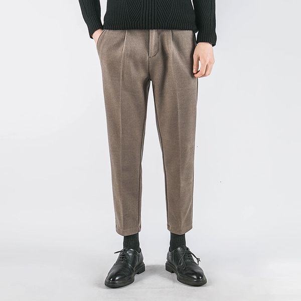 men's pants winter thick woolen tpants warm fashion solid color business casual dress men wild loose korean suit mens vlx7, Black
men's pants winter thick woolen tpants warm fashion solid color business casual dress men wild loose korean suit mens vlx7, Black