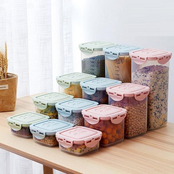 storage bottles & jars 4 different capacity sealed kitchen food noodle box plastic grain tank with scale organizer
storage bottles & jars 4 different capacity sealed kitchen food noodle box plastic grain tank with scale organizer