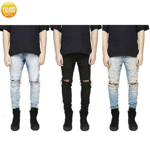 men's jeans knee zipper fashion korean wash slim fit small foot casual pants men's jeans, Blue
men's jeans knee zipper fashion korean wash slim fit small foot casual pants men's jeans, Blue