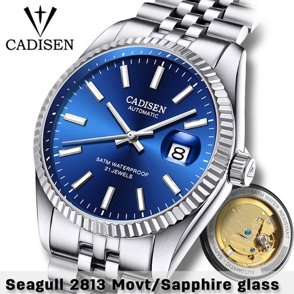 wristwatches cadisen seagull 2813 movement men's watches automatic mechanical 50mwaterproof date luxury luminous watch men reloj, Slivery;brown
wristwatches cadisen seagull 2813 movement men's watches automatic mechanical 50mwaterproof date luxury luminous watch men reloj, Slivery;brown