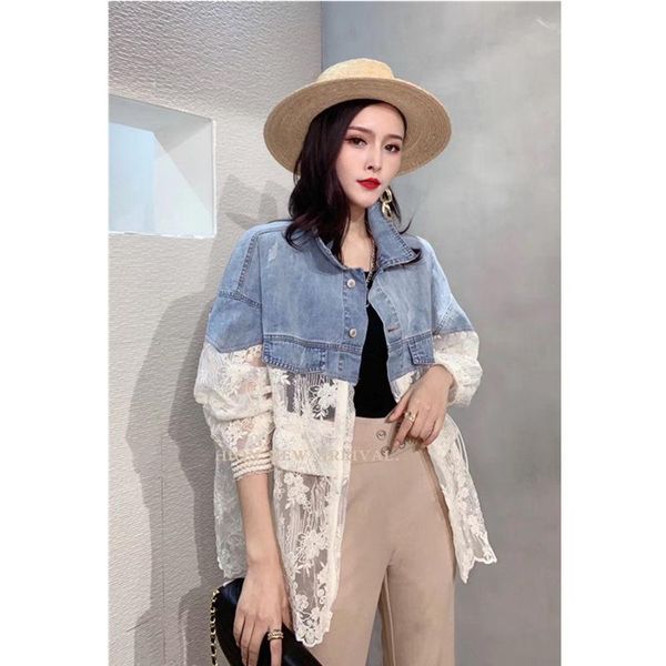 women's jackets 2021 summer tassel big size denim jacket women coat loose lace stitching thin sun protection clothes, Black;brown
women's jackets 2021 summer tassel big size denim jacket women coat loose lace stitching thin sun protection clothes, Black;brown