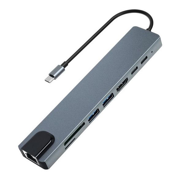 hubs 8 in 1 aluminum alloy vga usb type c to rj45 gigabit ethernet adapter 3.0 hub dock with card reader pd charger 87w 4k multi
hubs 8 in 1 aluminum alloy vga usb type c to rj45 gigabit ethernet adapter 3.0 hub dock with card reader pd charger 87w 4k multi