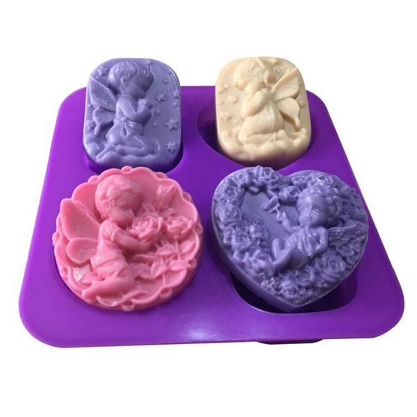 4 Shape Angel Girl Natural Soap Handmade Soap Mold Silicone Cake Ice Bake Modeling Tool Pastry Silicone Molds for Soap Making
4 Shape Angel Girl Natural Soap Handmade Soap Mold Silicone Cake Ice Bake Modeling Tool Pastry Silicone Molds for Soap Making