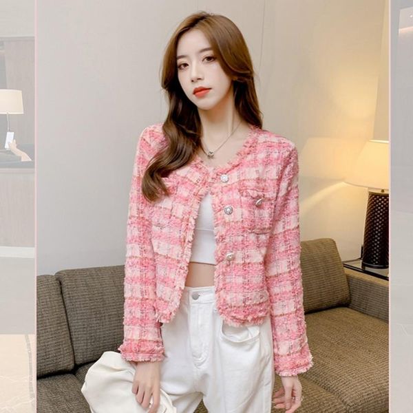 women's jackets runway french vintage pink short jacket plaid tweed tassel elegant blouse female coat outerwear top, Black;brown
women's jackets runway french vintage pink short jacket plaid tweed tassel elegant blouse female coat outerwear top, Black;brown