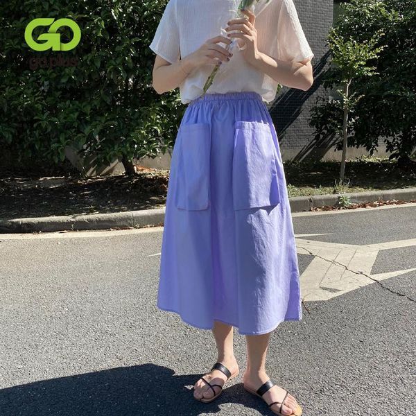 skirts goplus summer women's skirt a-line korean style solid mid-calf elastic high waist womens faldas mujer moda 2021, Black
skirts goplus summer women's skirt a-line korean style solid mid-calf elastic high waist womens faldas mujer moda 2021, Black
