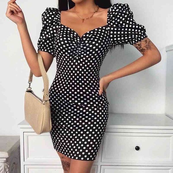casual dresses polka dot bodycon women short sleeve slim party female v neck puff stylish beach holiday vestidos kzp6, Black;gray
casual dresses polka dot bodycon women short sleeve slim party female v neck puff stylish beach holiday vestidos kzp6, Black;gray