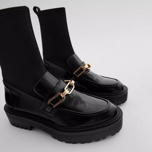 new trf women's boots autumn winter casual black knitted thin socks boots thick soles short women
new trf women's boots autumn winter casual black knitted thin socks boots thick soles short women