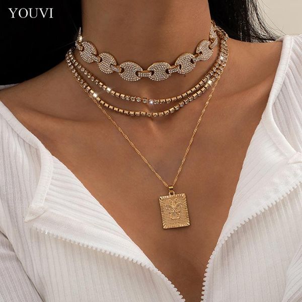 chains youvi 4pcs/set punk out crystal necklace for women men coin pedant choker necklaces fashion jewelry collar, Silver
chains youvi 4pcs/set punk out crystal necklace for women men coin pedant choker necklaces fashion jewelry collar, Silver