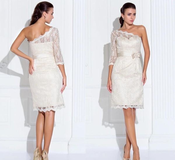party dresses elegant homecoming cocktail dress one shoulder knee length lace with sash prom formal gown plus size robe de soriee, White;black
party dresses elegant homecoming cocktail dress one shoulder knee length lace with sash prom formal gown plus size robe de soriee, White;black