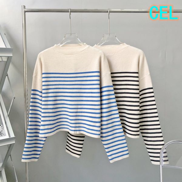 design clothing ce home 2021 autumn new navy stripe sweater short women's leisure simple fashion urban trend, White;black
design clothing ce home 2021 autumn new navy stripe sweater short women's leisure simple fashion urban trend, White;black