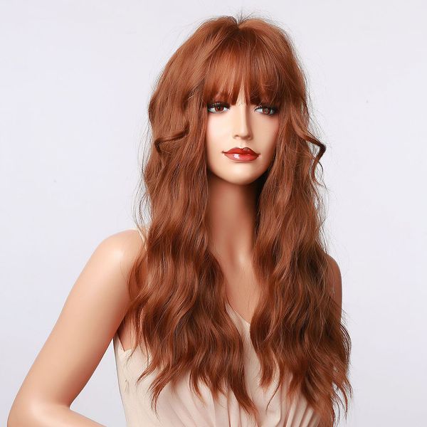 henry margu long wavy brown red orange wigs with bangs cosplay party synthetic hair wigs for black women afro heat resistant
henry margu long wavy brown red orange wigs with bangs cosplay party synthetic hair wigs for black women afro heat resistant