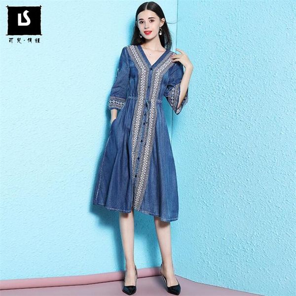 casual dresses women spring autumn embroidered drawstring slim waist v-neck denim vintage jeans dress streetwear plus size vestido, Black;gray
casual dresses women spring autumn embroidered drawstring slim waist v-neck denim vintage jeans dress streetwear plus size vestido, Black;gray