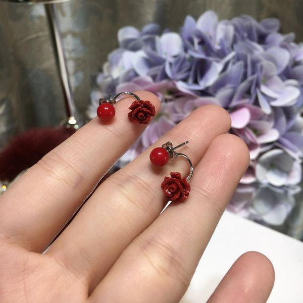 stud real 925 sterling silver simple designer women pearl earrings lovely back hanging red floral, Golden;silver
stud real 925 sterling silver simple designer women pearl earrings lovely back hanging red floral, Golden;silver